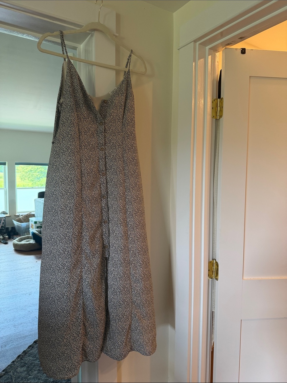 Sienna Sky Black and White Spotted Slip Dress